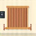 Icon showing a radiator and thermostat, for central heating maintenance.